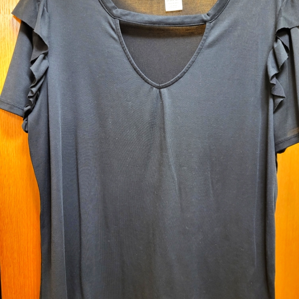 Beautiful Blouse by Terra & Sky, Size 1x(16w-18w), Color Black